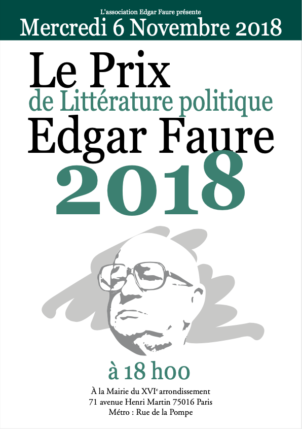 Affiche prix edgar faure 2018